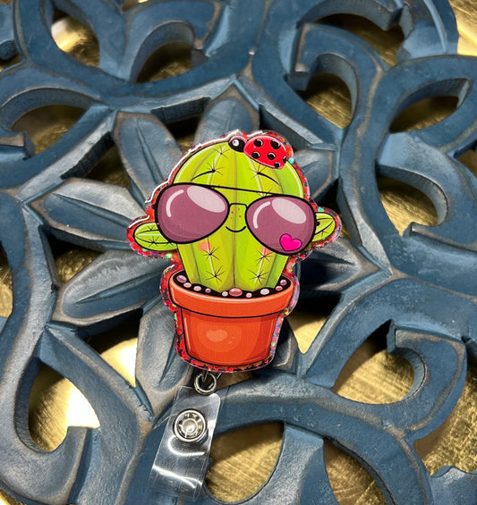 Cool Cactus Badge Reel